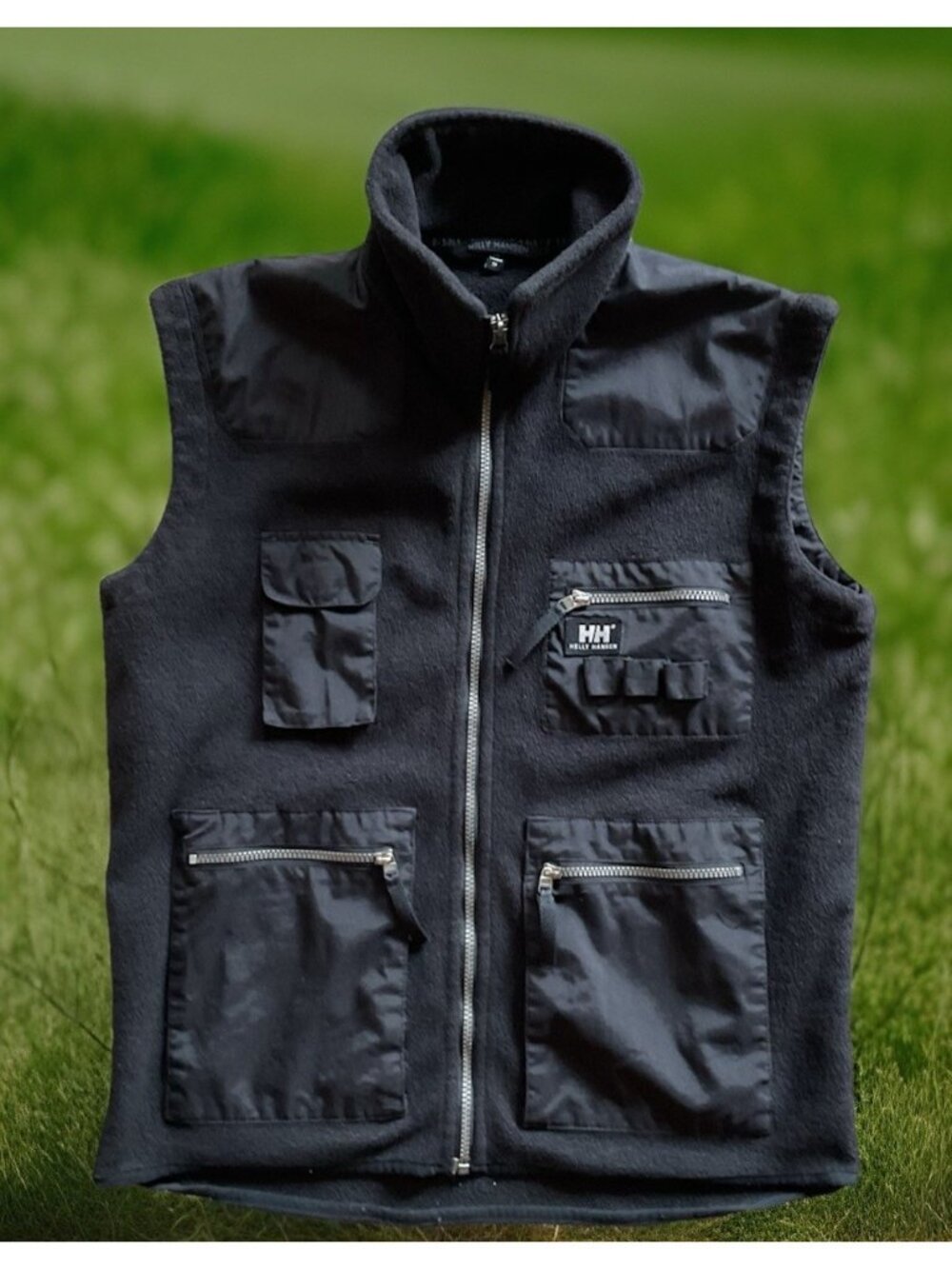 Rare Helly Hansen Vest XS Black Vintage 6 Pocket See All Photos Seam Issues
